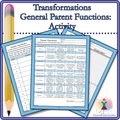 Transformations of Parent Functions Activity