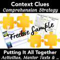 Comprehension Strategy: Context Clues: Cross-Curricular: Teacher Task Cards FREE