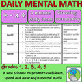 Daily Mental Math Challenge - Four Operations, over 1000 questions, differentiated