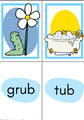 Flash Cards: CVC Word Family 'o' and 'u'