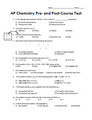 AP Chemistry Pre- and Post-Course Test