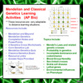 Mendelian/Classical Genetics Learning Activities for AP Biology (Distance Learning)