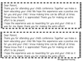 Parent Teacher Conference Forms