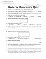 Bacteria Homework Quiz