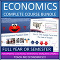 Complete Economics Course, Powerpoints Packets Tests Webquests Distance Learning 1:1