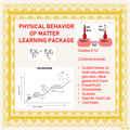 Physical Behavior of Matter Learning Activities (Distance Learning)