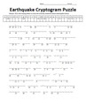 Earthquake Cryptogram Puzzle 