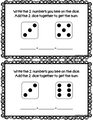 Dice Addition Task Cards - Addition to 12