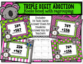 Triple Digit Addition Koala Scoot Task Cards