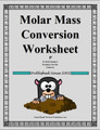 Molar Mass Conversion Worksheet with a Key