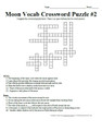 Moon Vocabulary Crossword Puzzle Set