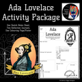 Ada Lovelace Activity Package- Printable Sketch Notes, Journals, Poster