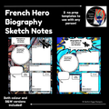 French Hero Biography Sketch Notes #2- No Prep!