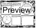 Poetry Analysis Sketch Notes #1- Response Journal, One Pagers, No Prep!