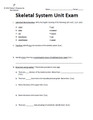 Skeletal System Exam 