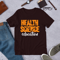 "Texas Health Science" Burnt orange and white
