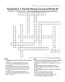 Temperature and Thermal Energy Crossword Puzzle Set