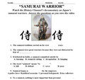 Feudal Japan - Powerpoint and Guided Student Notes with Samurai Video Questions