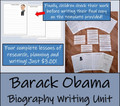 Barack Obama - 5th & 6th Grade Biography Writing Activity