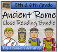 Ancient Rome Close Reading Activity Bundle 5th Grade & 6th Grade