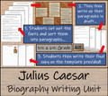 Julius Caesar Biography Writing Unit | 5th Grade & 6th Grade