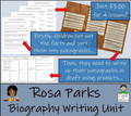 Rosa Parks - 5th & 6th Grade Biography Writing Activity