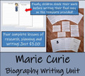Marie Curie - 5th & 6th Grade Biography Writing Activity