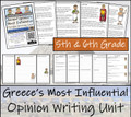Ancient Greece's Most Influential Opinion Writing Unit | 5th Grade & 6th Grade