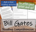 Bill Gates - 5th & 6th Grade Close Read & Biography Writing Bundle