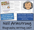 Neil Armstrong - 5th & 6th Grade Close Read & Biography Writing Bundle