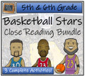 Greatest Basketball Players Close Reading Activity Bundle 5th Grade & 6th Grade