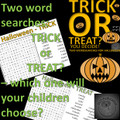 Halloween Word Searches - "Trick" or "Treat" - Which will your children choose? Support Spellings