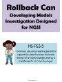 5e Explore Investigation for NGSS MS-PS3-5: Rollback Can 