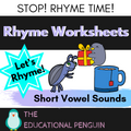 Rhyme Worksheet Activity Pack - Short Vowel Sounds