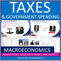 Taxes & Government Spending, PowerPoint, Note Packet, Tests & Quizzes, Economics