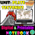 Plate Tectonics Unit Notebook Bundle