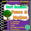 Force and Motion Notebook, Science Printable and Digital Bundle