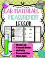 Lab Materials & Measurement Lesson- Scientific Investigation Printable Worksheet