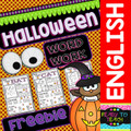 Halloween Free Word Work Mini-Set for Little Kids - FREE