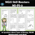 Potential and Kinetic Energy Task Cards: NGSS MS-PS-3-1 and MS-PS-3-2 