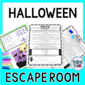 Halloween Escape Room - Reading Comprehension - October Activity - No Prep