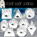 Polar bear shapes clipart