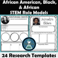 Scientist Biographies #1: 24 STEM African, Black, and African-American Scientists Research Templates
