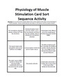 Physiology of a Muscle Stimulation Card Sort Sequence Activity