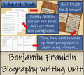 Benjamin Franklin - 3rd & 4th Grade Biography Writing Activity