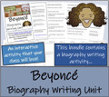 Beyonce - 5th & 6th Grade Close Read & Biography Writing Bundle