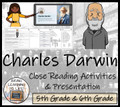 Charles Darwin Close Reading Comprehension Activities | 5th Grade & 6th Grade