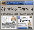 Charles Darwin - 5th & 6th Grade Close Read & Biography Writing Bundle