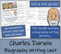 Charles Darwin - 5th & 6th Grade Close Read & Biography Writing Bundle