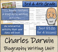 Charles Darwin - 3rd & 4th Grade Close Read & Biography Writing Bundle